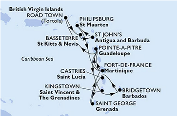Karaiby - Fort de France - MSC Virtuosa /z przelotem/