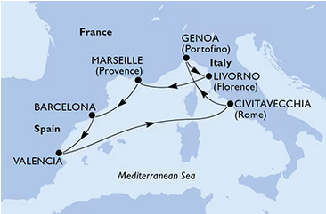 Morze Śródziemne - Barcelona - MSC Magnifica