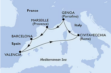 Morze Śródziemne - Genua - MSC Magnifica