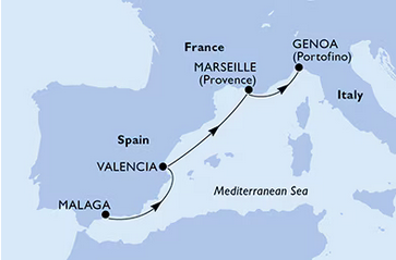 Morze Śródziemne - Malaga - MSC Grandiosa