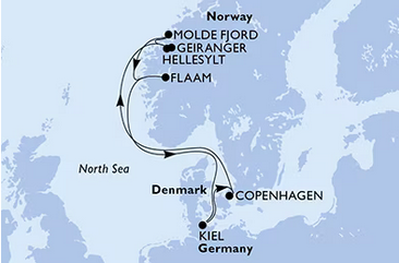 Fiordy Norweskie - Kopenhaga - MSC Euribia