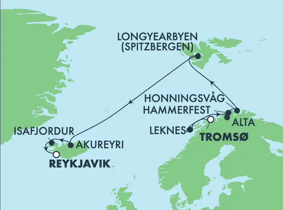 Islandia i Spitsbergen - Tromso - Norwegian Star