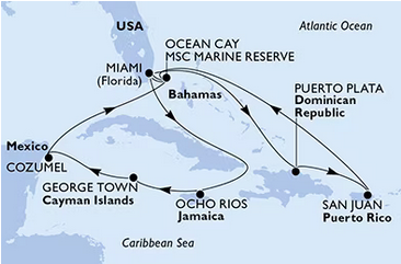 Karaiby - Miami - MSC Seascape