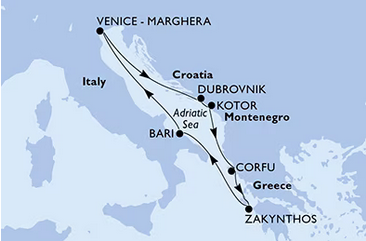 Morze Śródziemne - Bari - MSC Armonia