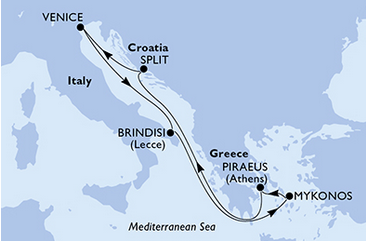 Morze Śródziemne - Brindisi - MSC Sinfonia