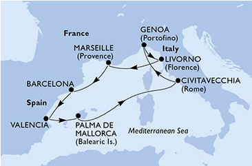 Morze Śródziemne - Genua - MSC Magnifica