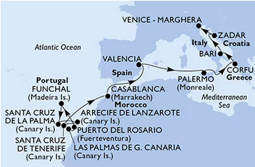 Morze Śródziemne - Las Palmas - MSC Opera