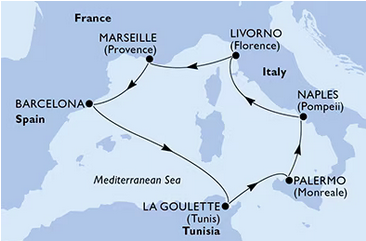 Morze Śródziemne - Livorno - MSC Grandiosa