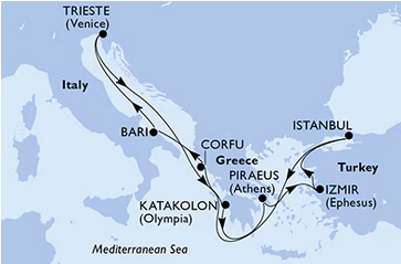 Morze Śródziemne - Pireus - MSC Fantasia