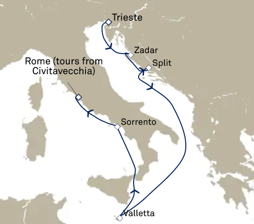 Morze Śródziemne - Triest - Queen Victoria
