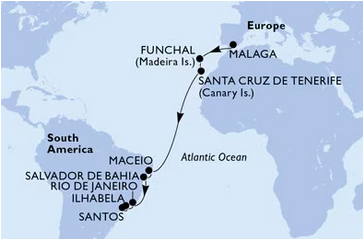 Transatlantyk - Malaga - MSC Grandiosa