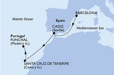 Wyspy Kanaryjskie - Barcelona - MSC Magnifica