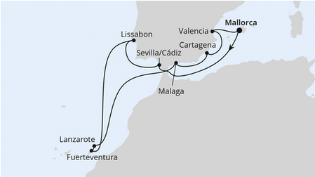 Wyspy Kanaryjskie - Majorka - AIDAdiva