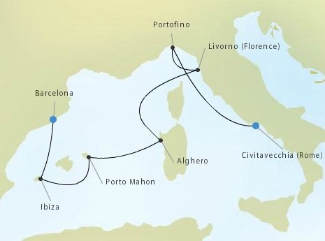 Morze Śródziemne - Rzym(Civitavecchia) - Silver Spirit