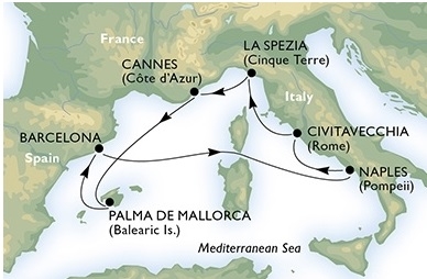 Morze Śródziemne- La Spezia- MSC Divina Rejs z pilotem