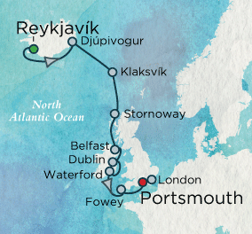 Wyspy Brytyjskie-Reykjavik-Crystal Symphony