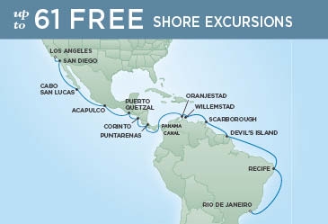 Kanał Panamski - Rio de Janeiro - Seven Seas Navigator
