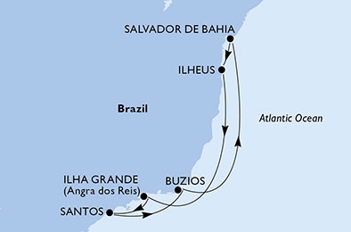 Ameryka Południowa - Salvador - MSC Seaview