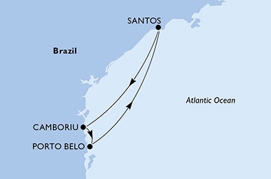 Ameryka Południowa - Santos - MSC Seaview