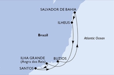 Ameryka Południowa - Santos -MSC Seaview