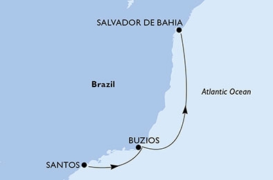 Ameryka Południowa - Santos -MSC Seaview