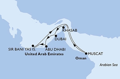 Dubaj i Emiraty - Abu Dhabi - MSC Bellissima