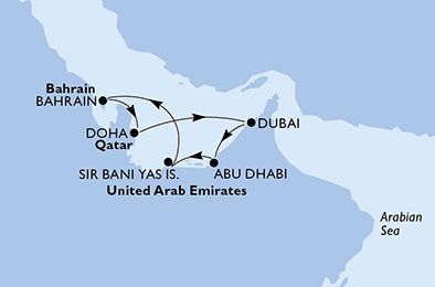 Dubaj i Emiraty - Abu Dhabi - MSC Bellissima