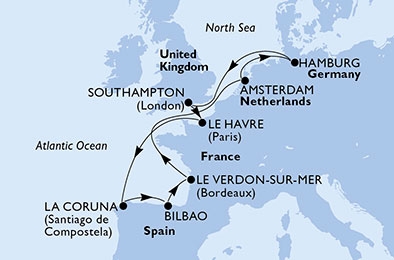 Europa Północna - Le Havre - MSC Magnifica