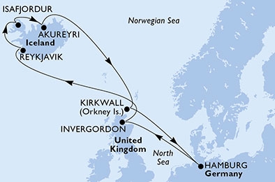 Islandia i Europa Północna - Hamburg - MSC Preziosa