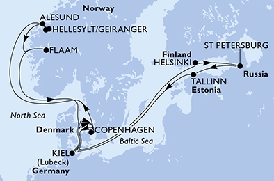 Fiordy i Morze Bałtyckie - Kopenhaga - MSC Meraviglia