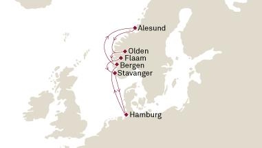 Fiordy Norweskie - Hamburg - Queen Mary 2