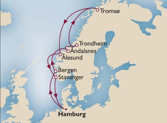 Fiordy Norweskie - Hamburg - Queen Mary 2