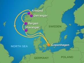 Fiordy Norweskie - Kopenhaga - Serenade of the Seas
