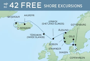 Fiordy Norweskie - Reykjavik - Seven Seas Explorer