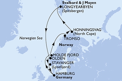 Fiordy Norweskie i Spitsbergen - Hamburg - MSC Preziosa