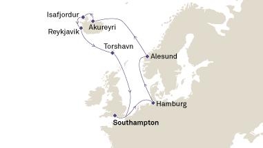 Fiordy Norweskie, Islandia - Southampton - Queen Victoria