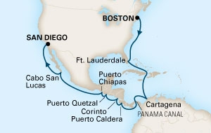 Kanał Panamski - Boston - Maasdam