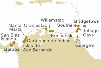 Kanał Panamski - Bridgetown - Royal Clipper