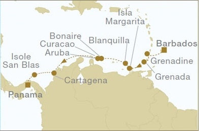 Kanał Panamski - Bridgetown - Star Flyer