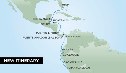 Kanał Panamski - Callao - Seven Seas Navigator