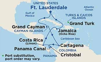 Kanał Panamski - Fort Lauderdale - Caribbean Princess
