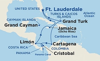 Kanał Panamski - Fort Lauderdale - Caribbean Princess