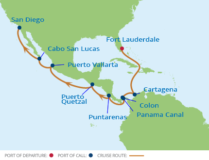 Kanał Panamski - Fort Lauderdale - Celebrity Infinity