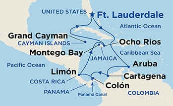 Karaiby, Kanał Panamski - Fort Lauderdale - Coral Princess