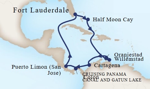 Kanał Panamski - Fort Lauderdale - Eurodam