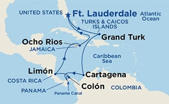 Kanał Panamski - Fort Lauderdale - Island Princess
