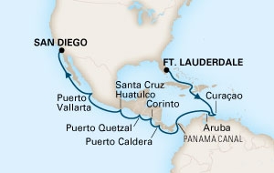 Kanał Panamski - Fort Lauderdale - Volendam