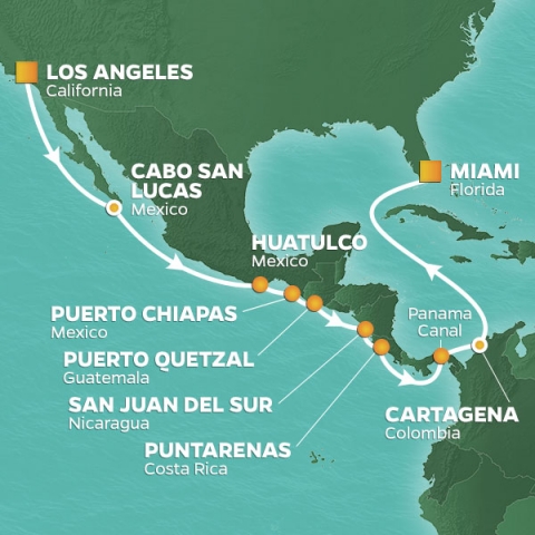 Kanał Panamski - Los Angeles - Azamara Journey