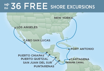 Kanał Panamski - Los Angeles - Seven Seas Navigator