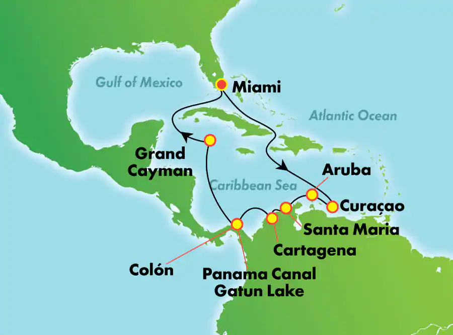 Kanał Panamski - Miami - Norwegian Pearl